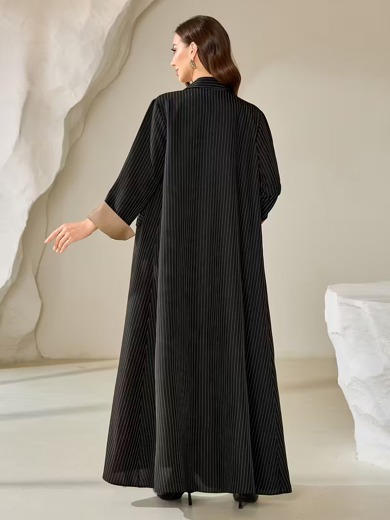 Elegant Cardigan Women's Dress Abayas