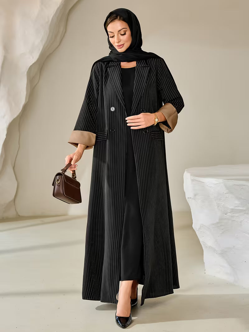 Elegant Cardigan Women's Dress Abayas